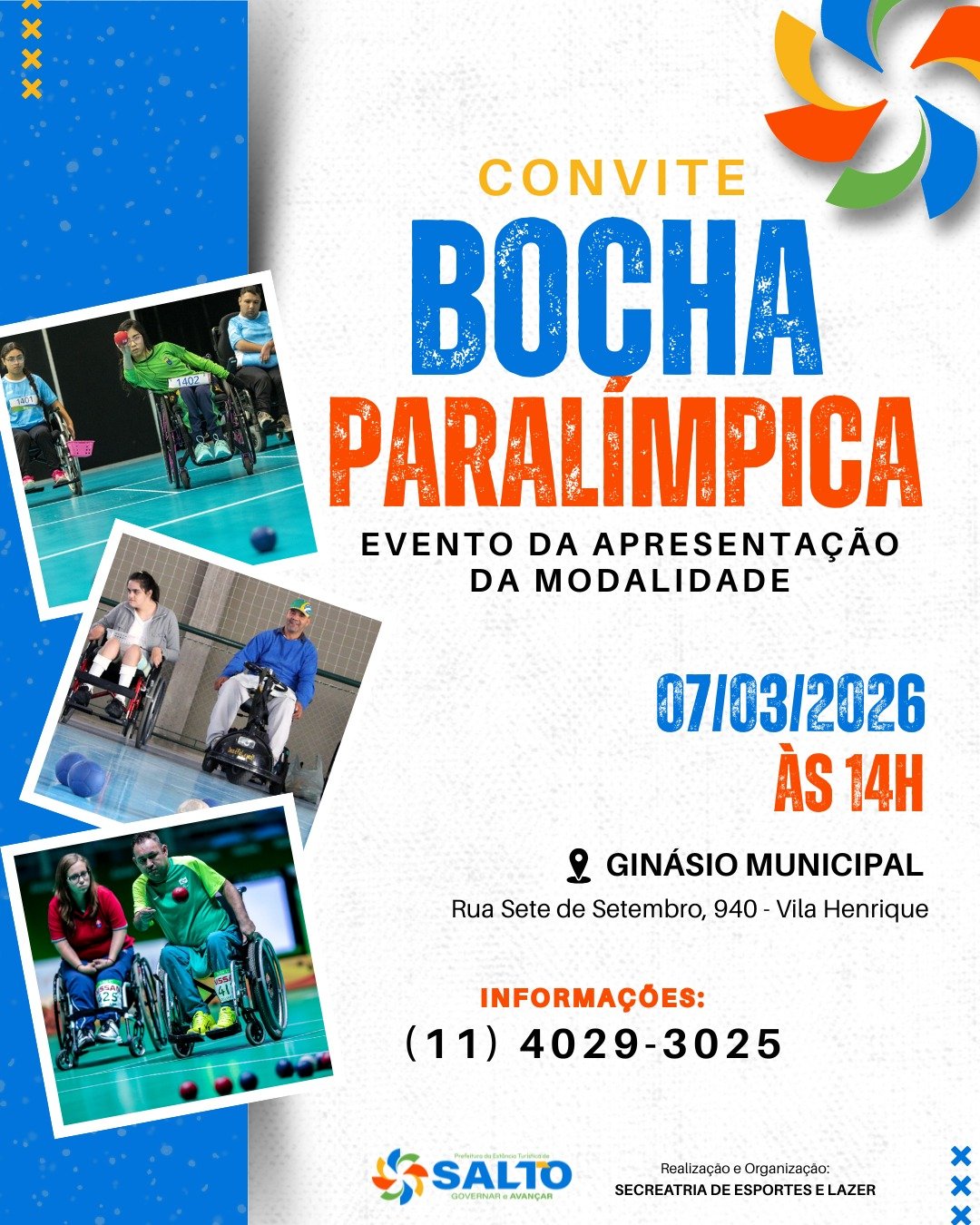 Ginásio Municipal de Salto recebe apresentação da Bocha Paralímpica