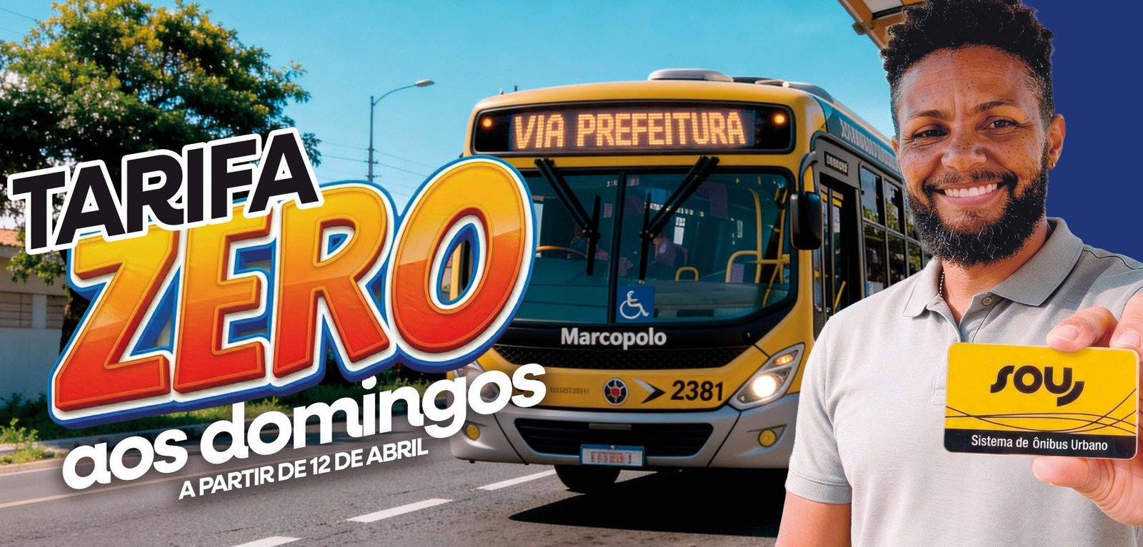 Tarifa zero aos domingos passa a valer em Indaiatuba a partir de abril